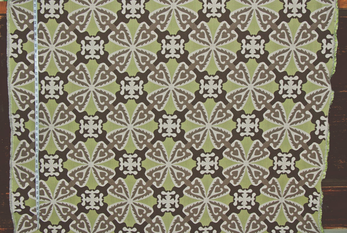 Clarence House Fabric Green Tribal Ethnic Upholstery Antalya