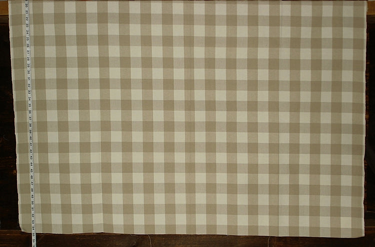 Buffalo check fabric tan cream Khaki
