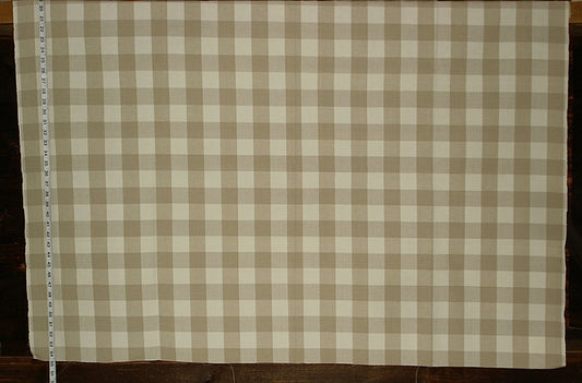 Buffalo check fabric tan cream Khaki