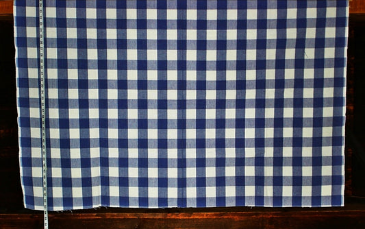 Buffalo Check Fabric Dark Blue White RT-Lym - DL06 Royal