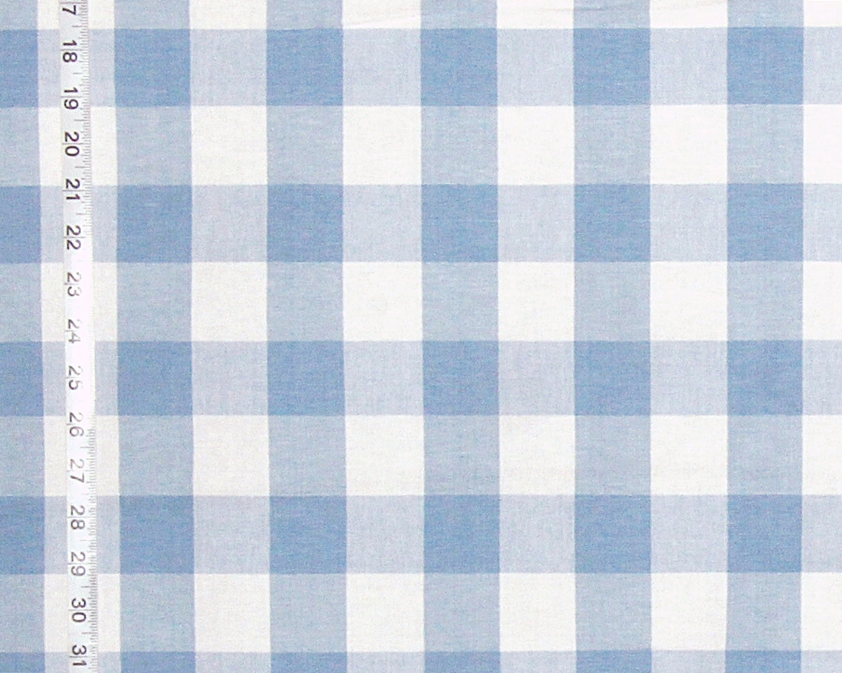 Blue buffalo check fabric Cornflower