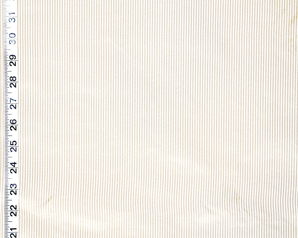 Clarence House Fabric Tan Pin Stripe Silk Taffeta, Candy