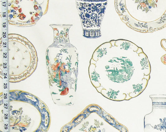Antique porcelain fabric china dishes