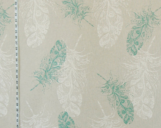 Aqua lace feather fabric angel