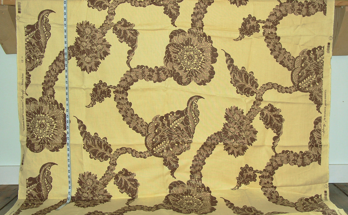 Vintage Greeff fabric Litchfield Resist brown batik