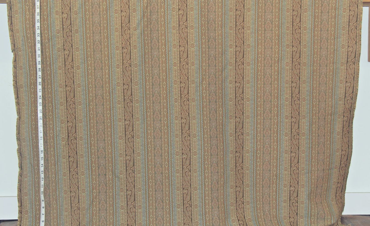 Clarence House fabric brown stripe Campania