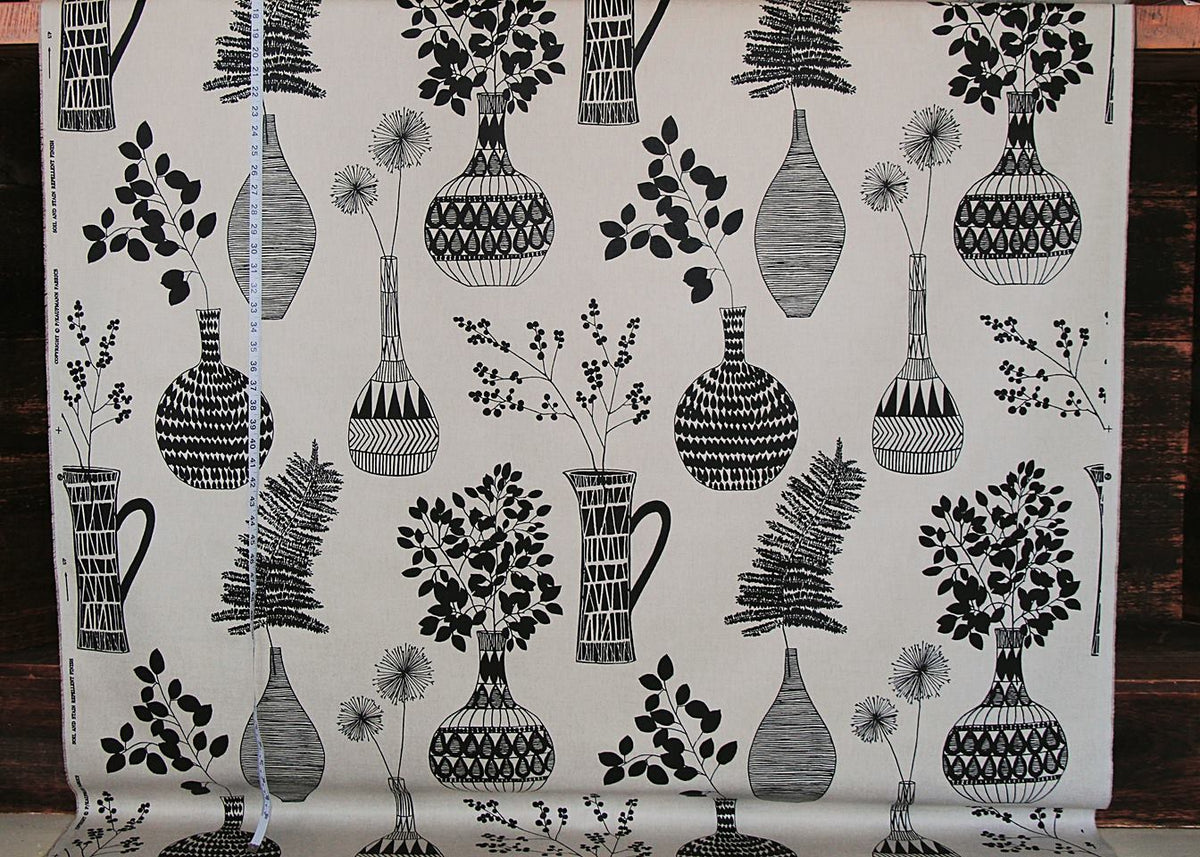 Retro mid-century home decorating fabric Scandinavian modern graphic
