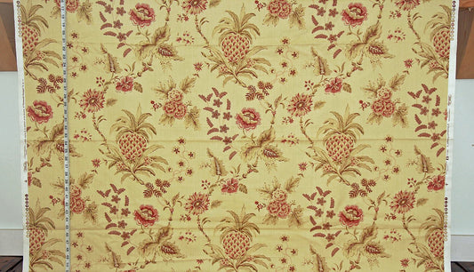 Williamsburg Fabric colonial Portsmith Pineapple : 2 1/3 Yard Remnant