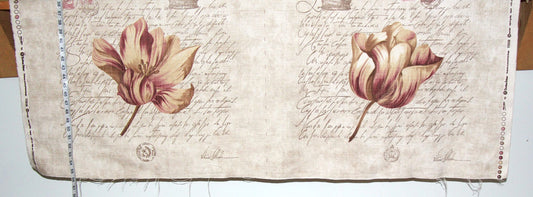 Tulip pillow top fabric stamps : 21" Remnant