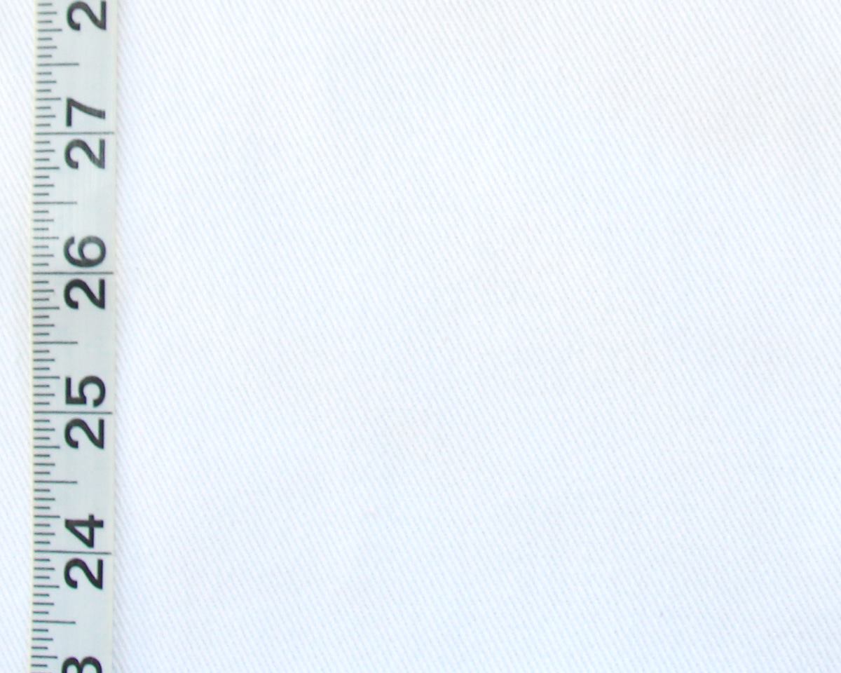 Solid white twill fabric