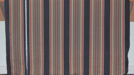 Southwestern striped fabric black terracotta