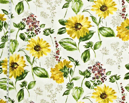 Sunflower fabric summer floral