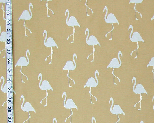Outdoor retro neutral tan flamingo fabric reversible upholstery
