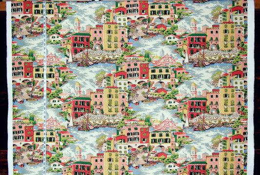 Venice Italy Fabric Pink Toile