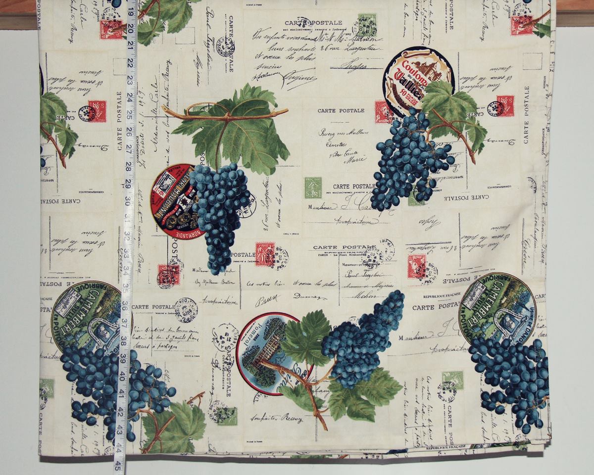 French grape tablecloth table cloth 58" L x 59" W