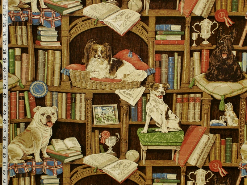 DOG LIBRARY FABRIC