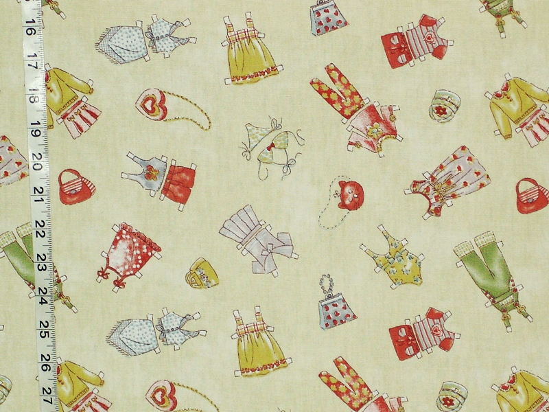 PAPER DOLL CLOTHES FABRIC