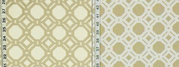 REVERSIBLE BEIGE LATTICE FABRIC