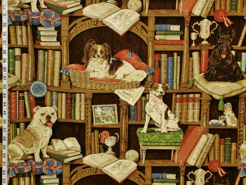 DOG LIBRARY FABRIC