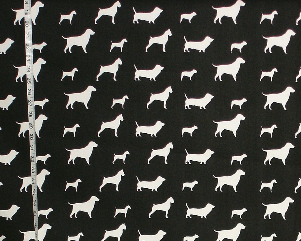 DOG SILHOUETTE FABRIC