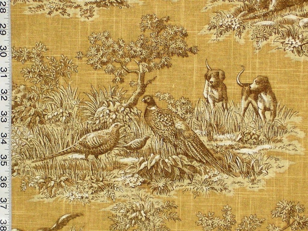 GOLD DOG TOILE FABRIC