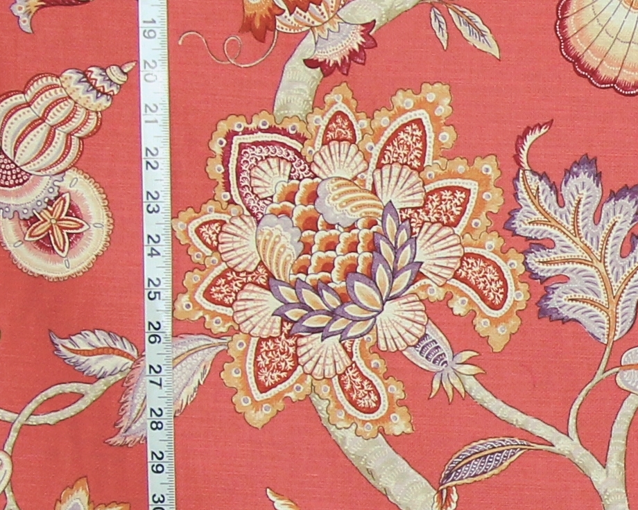 ORANGE INDIENNE SEASHELL FABRIC