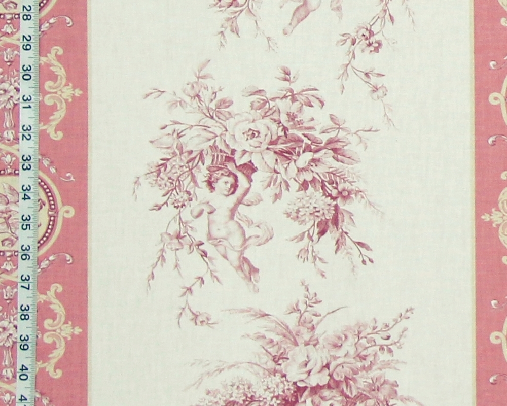 Pink angel toile fabric