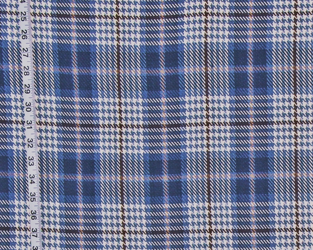 Blue houndstooth plaid