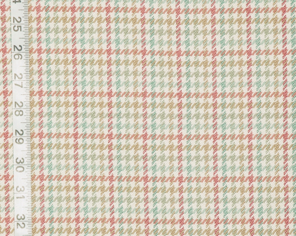 Pastel houndstooth plaid fabric