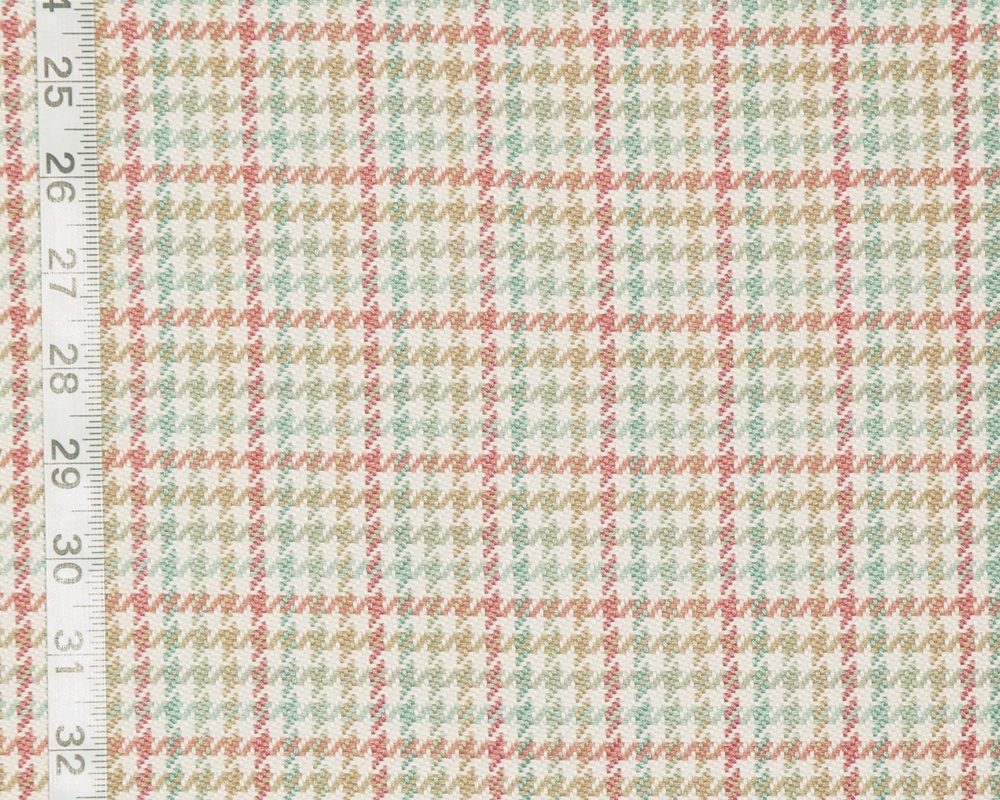 Pastel houndstooth plaid fabric