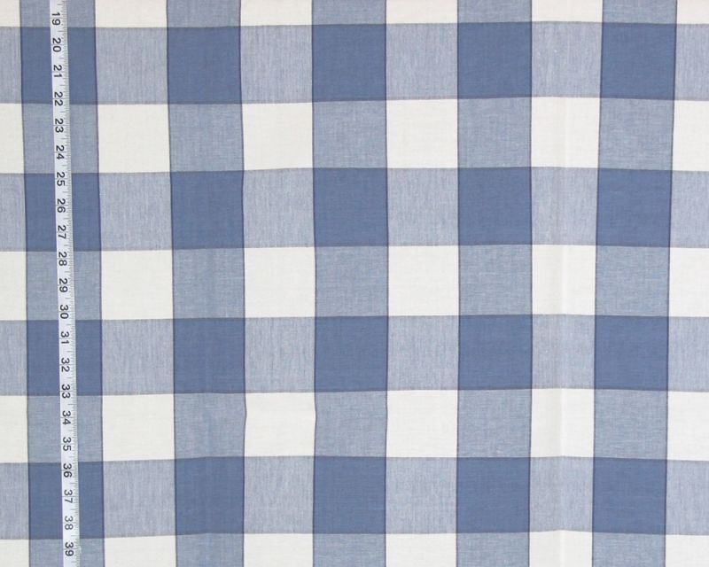 Blue Extra Large Buffalo Check Fabric