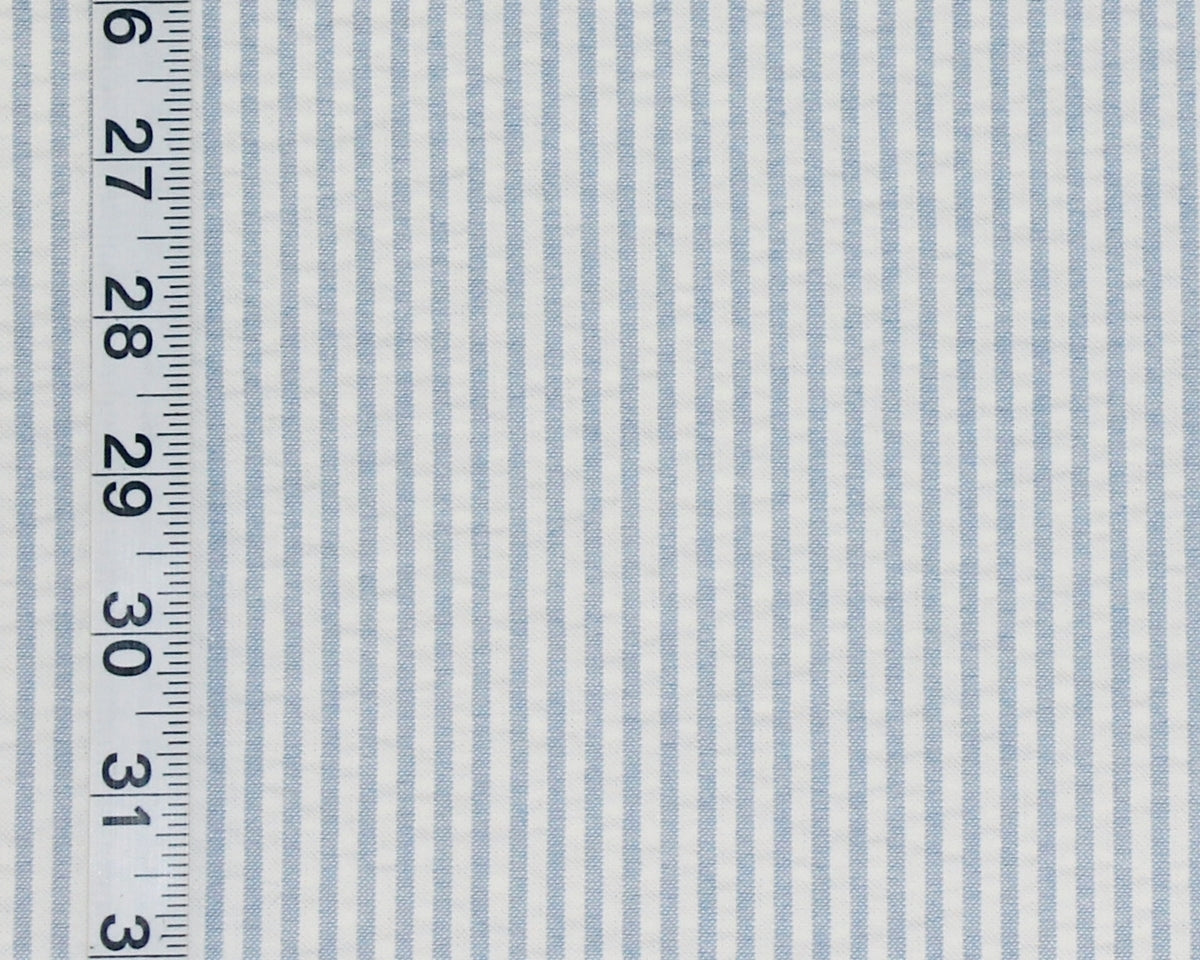 Blue Seersucker Fabric