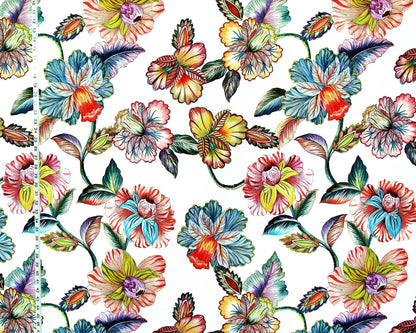 Tropical floral fabric bold