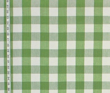 Buffalo check fabric lime green white Kiwi