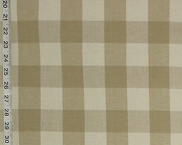 Buffalo check fabric tan cream Khaki