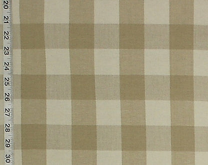 Buffalo check fabric tan cream Khaki