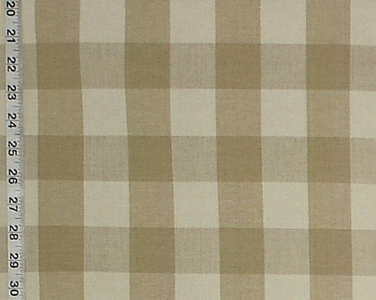 Buffalo check fabric tan cream Khaki