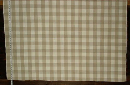 Buffalo check fabric tan cream Khaki