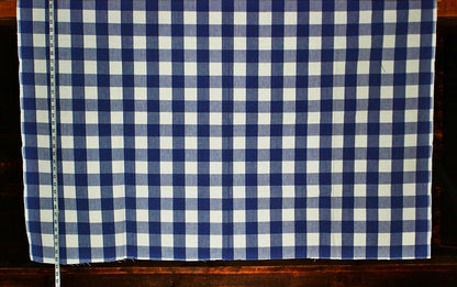 Buffalo Check Fabric Dark Blue White RT-Lym - DL06 Royal