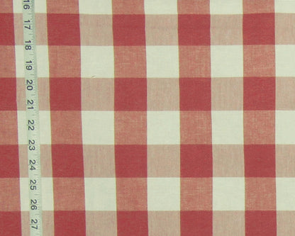 Red Orange buffalo check fabric Tuscan Terracotta