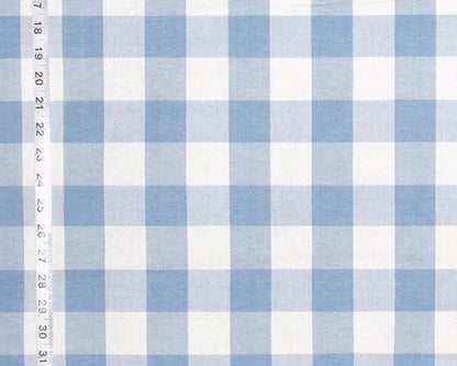 Blue buffalo check fabric Cornflower