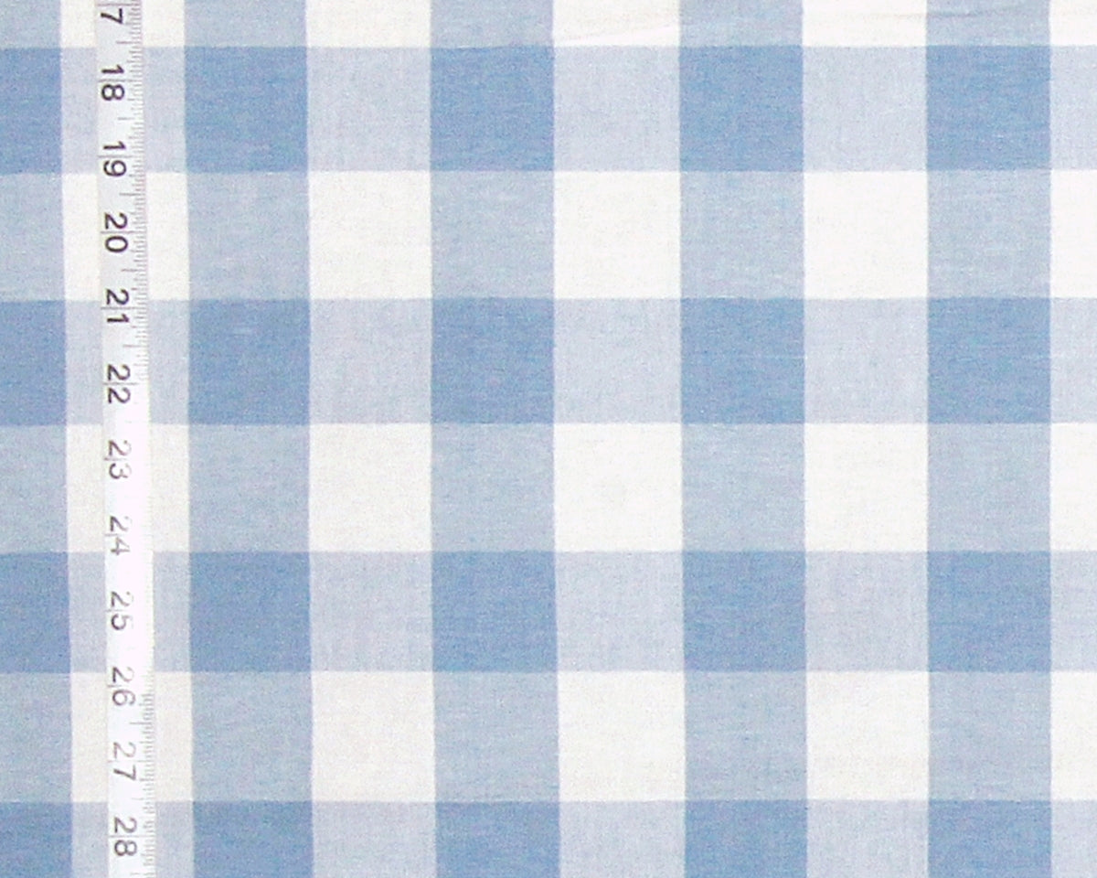 Blue buffalo check fabric Cornflower