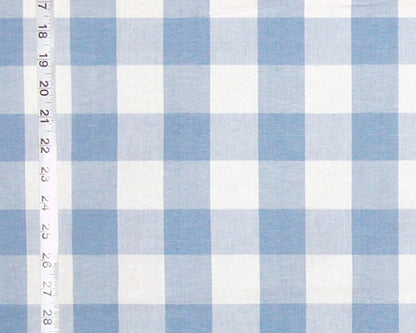 Blue buffalo check fabric Cornflower