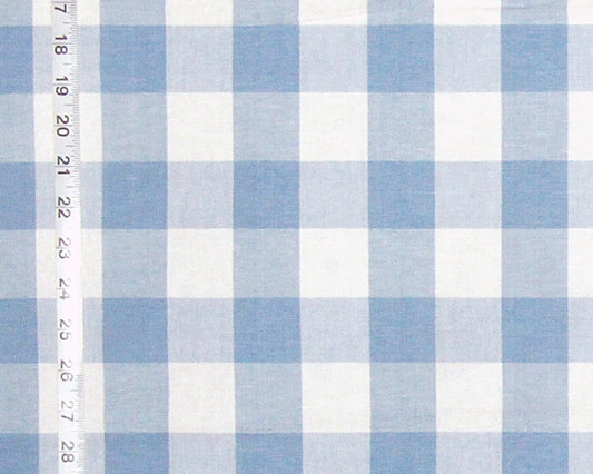 Blue buffalo check fabric Cornflower