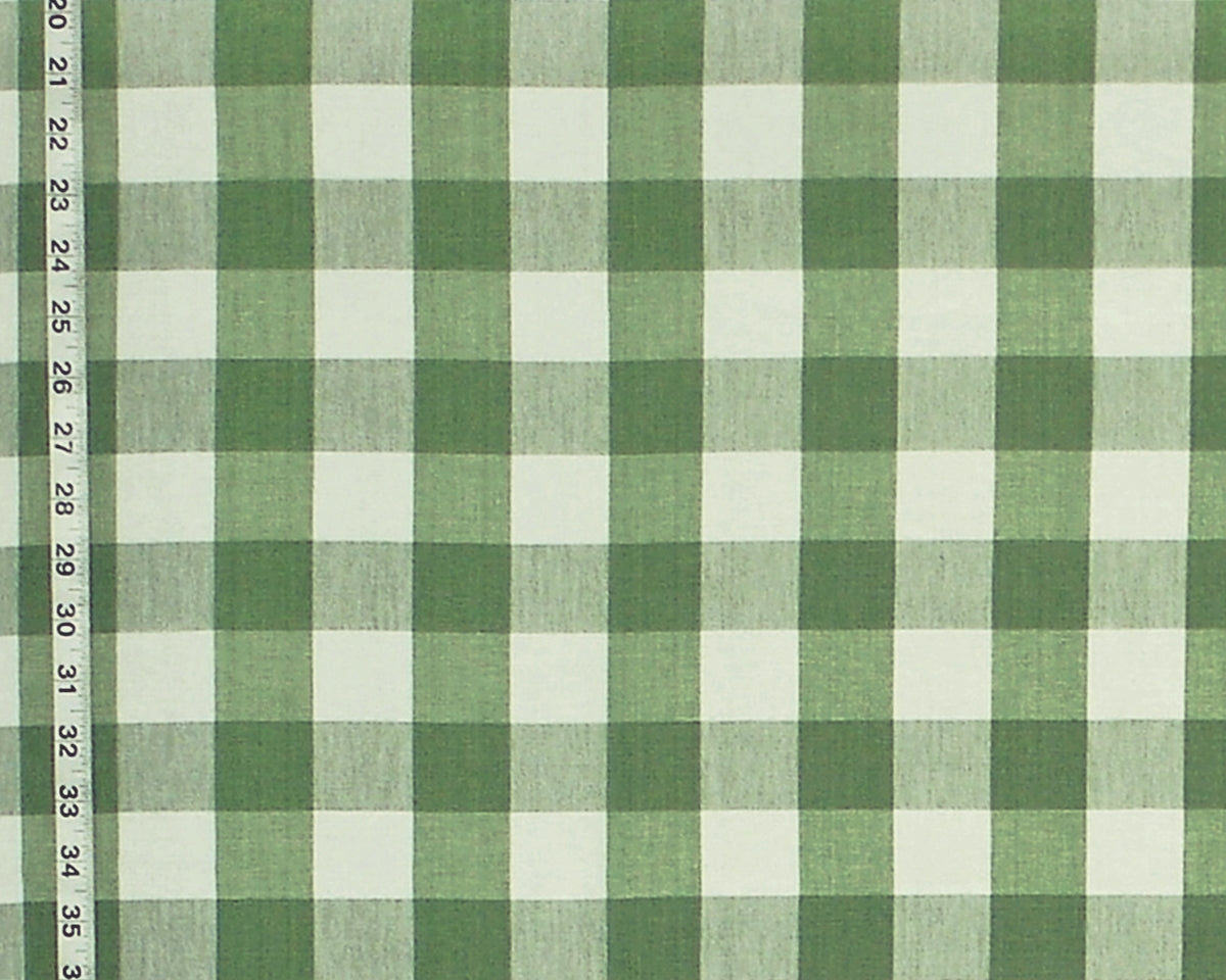 Green buffalo check fabric- Spring