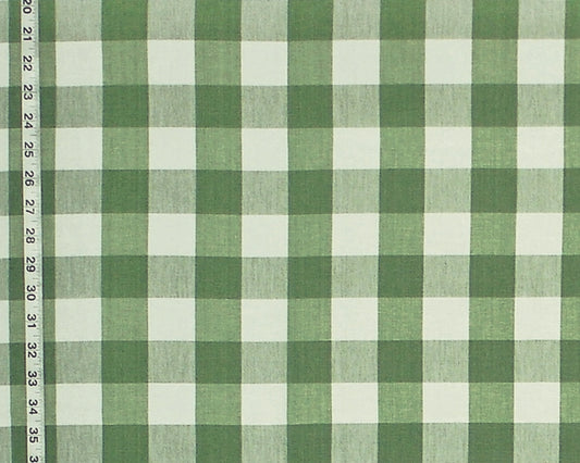 Green buffalo check fabric- Spring