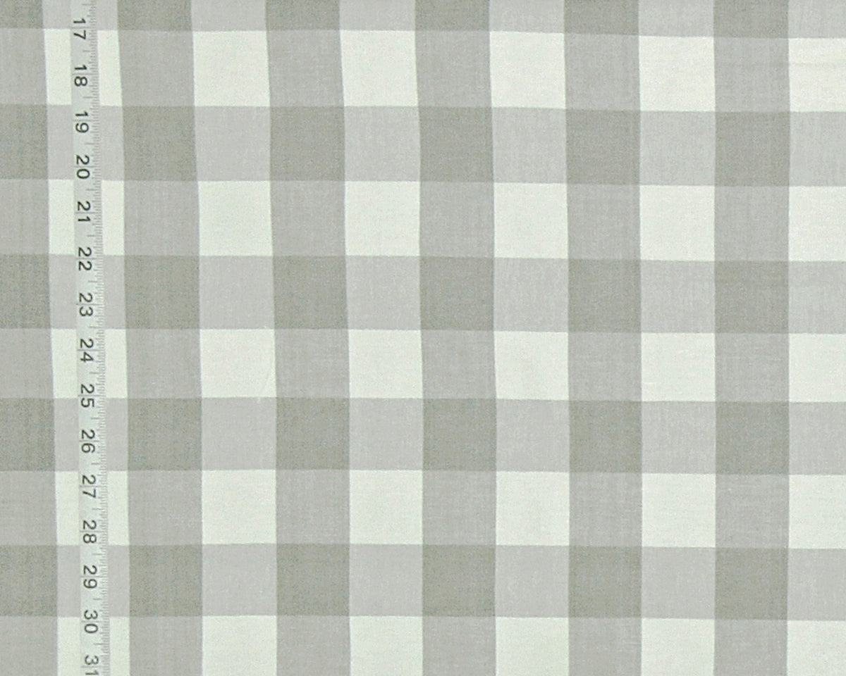 Grey buffalo check fabric
