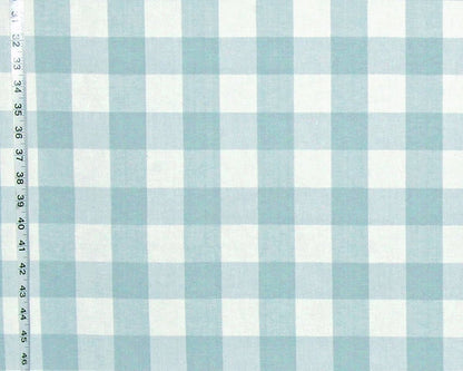 Aqua buffalo check fabric spa blue green Teal