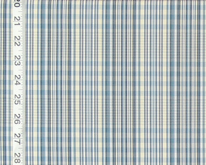 Clarence House Fabric Blue Silk Plaid Koshi