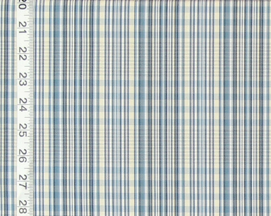 Clarence House Fabric Blue Silk Plaid Koshi